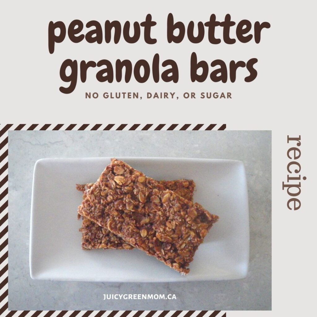 peanut butter granola bars recipe juicygreenmom
