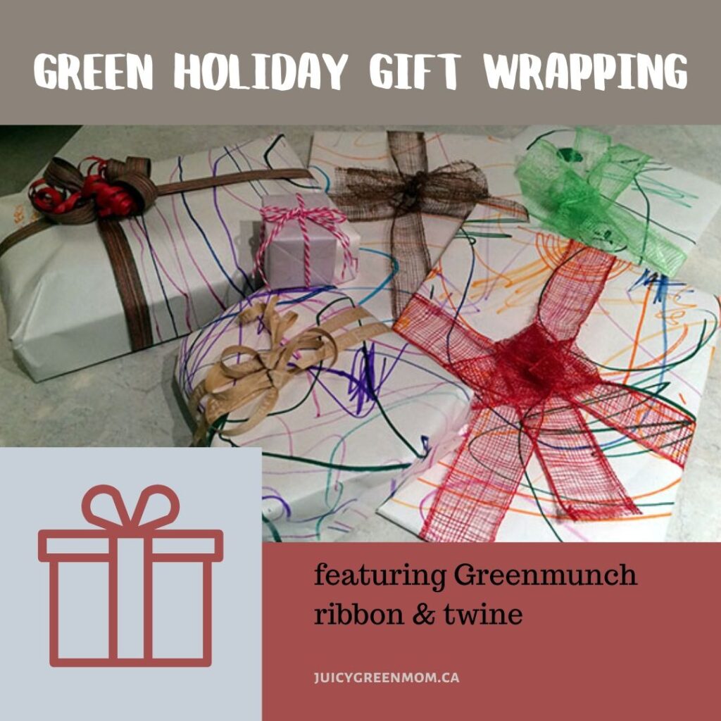 Green Holiday Gift Wrapping greenmunch juicygreenmom