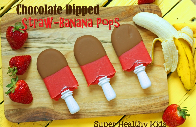 chocolate dipped straw banana pops
