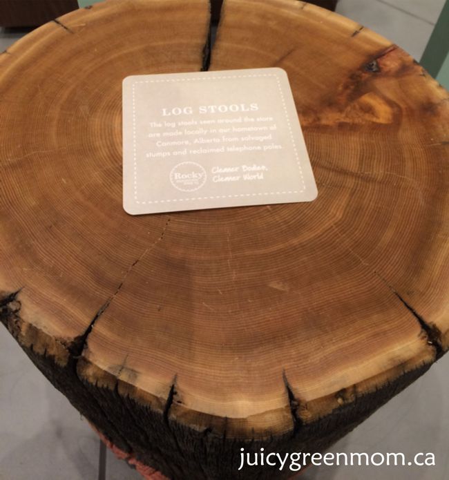 Rocky Mountain Soap Company log stools