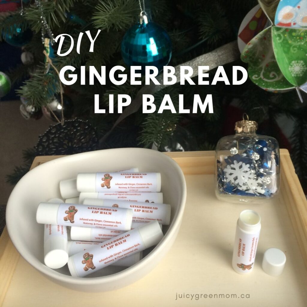 DIY gingerbread lip balm juicygreenmom