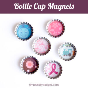 recycled bottle cap magnets