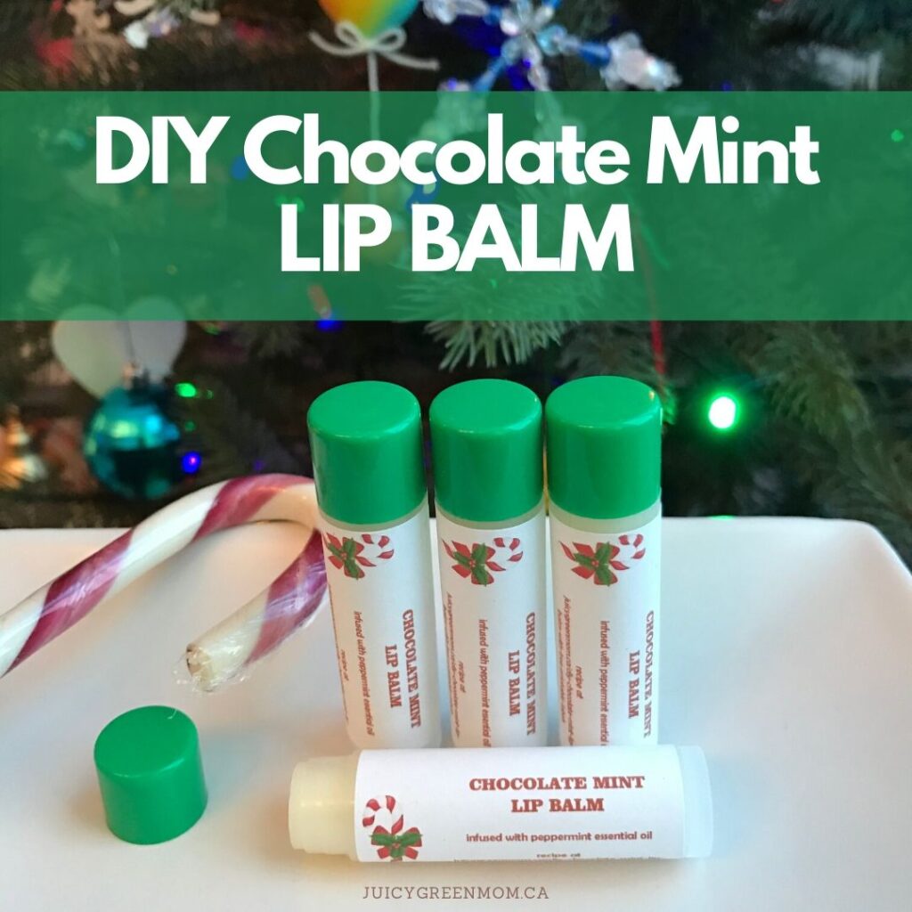 DIY Chocolate Mint Lip Balm juicygreenmom