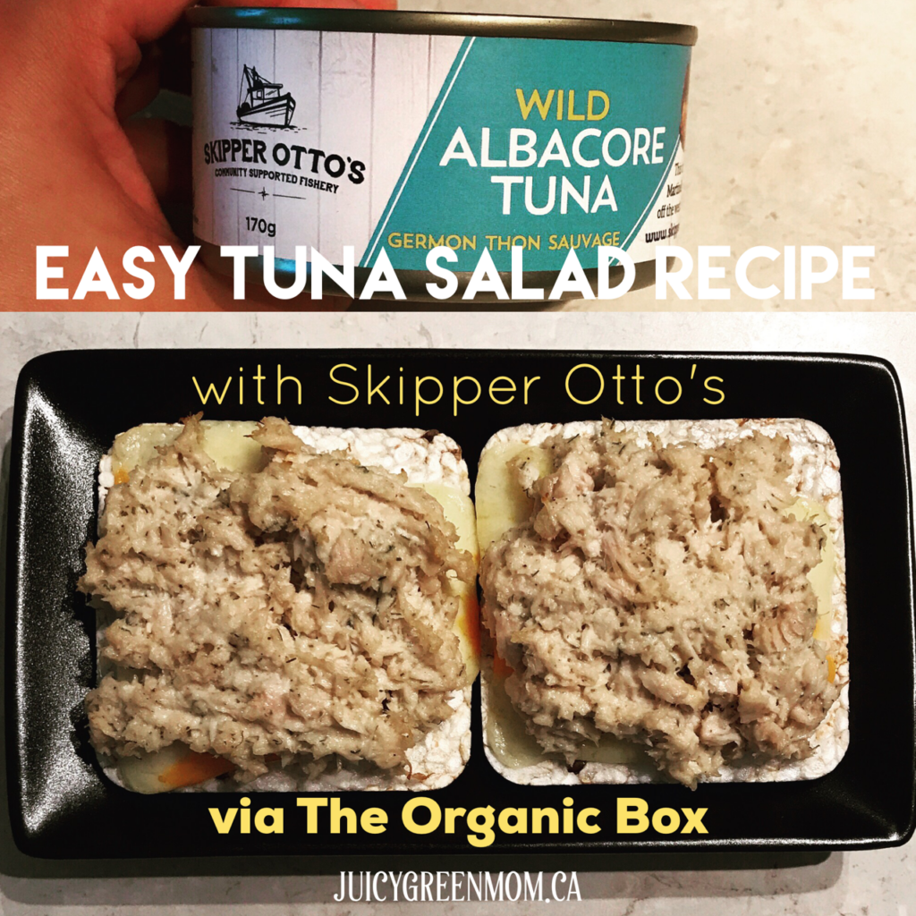 easy tuna salad recipe with skipper ottos via the organic box juicygreenmom
