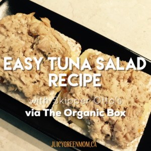 easy tuna salad recipe with skipper ottos via the organic box juicygreenmom closeup