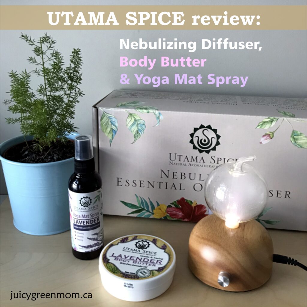 utama spice review nebulizing diffuser body butter and yoga mat spray juicygreenmom