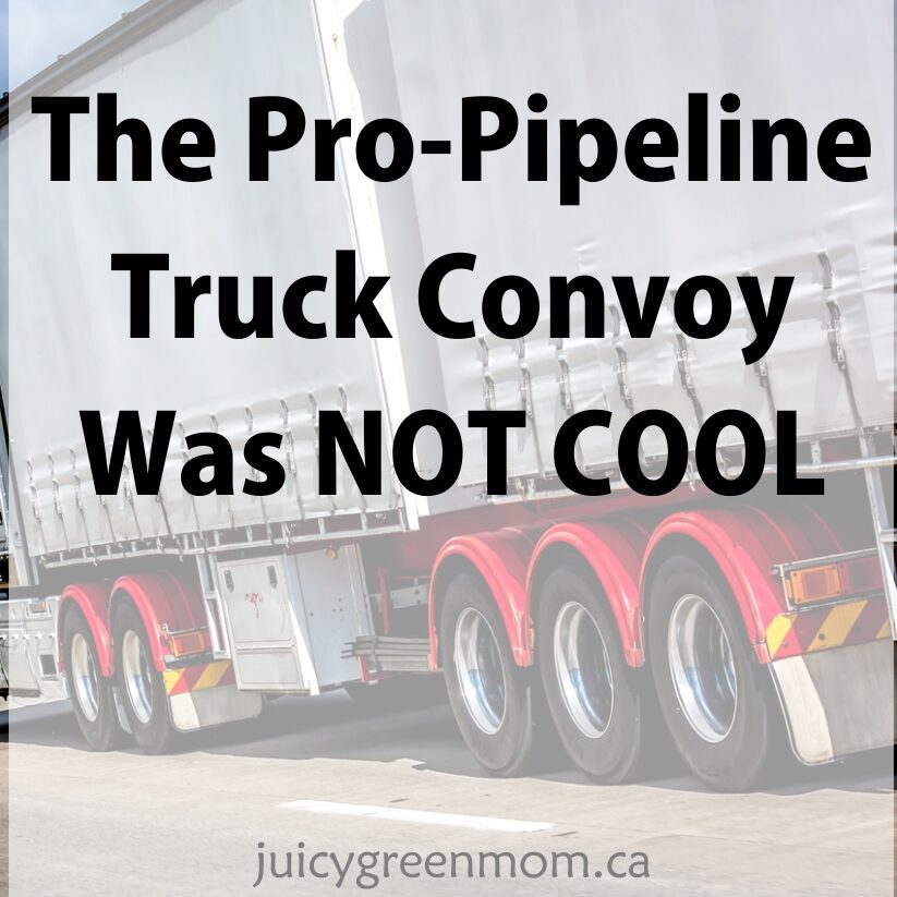 the pro pipeline truck convoy was not cool juicygreenmom