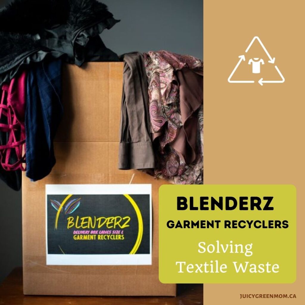 BLENDERZ GARMENT RECYCLERS Solving Textile Waste juicygreenmom delivery box