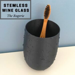 the rogerie recycled plastic stemless wine glass juicygreenmom